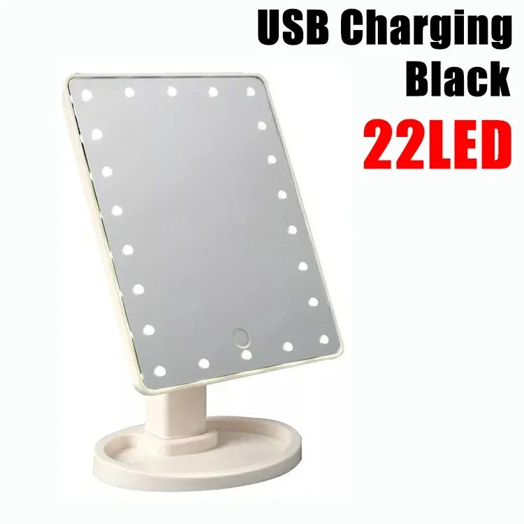 LED Lighted Travel Makeup Bag with Mirror